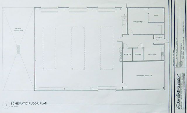 Floor Plan Of Bus Garage Similar To One Planned For Adair On